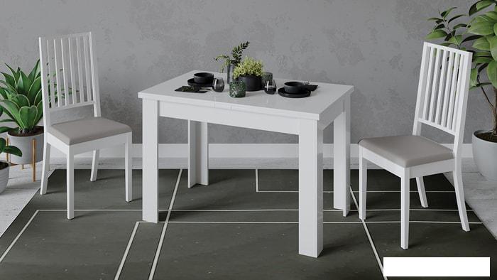 Кухонные столы и обеденные группы Трия Промо тип 4 (белый/белый)