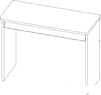 Письменные и компьютерные столы Anrex Olivia 1S 96x42 (вудлайн кремовый/дуб анкона)