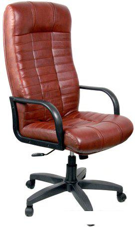 Офисные кресла и стулья Деловая обстановка Атлант Стандарт (коричневый, кожа люкс)