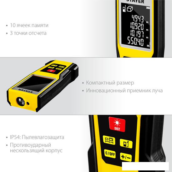 Лазерный дальномер Stayer Professional LDM60 34957