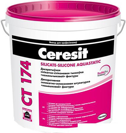 Штукатурка Ceresit CT 174 Фактура камешковая 2 мм (25 кг)