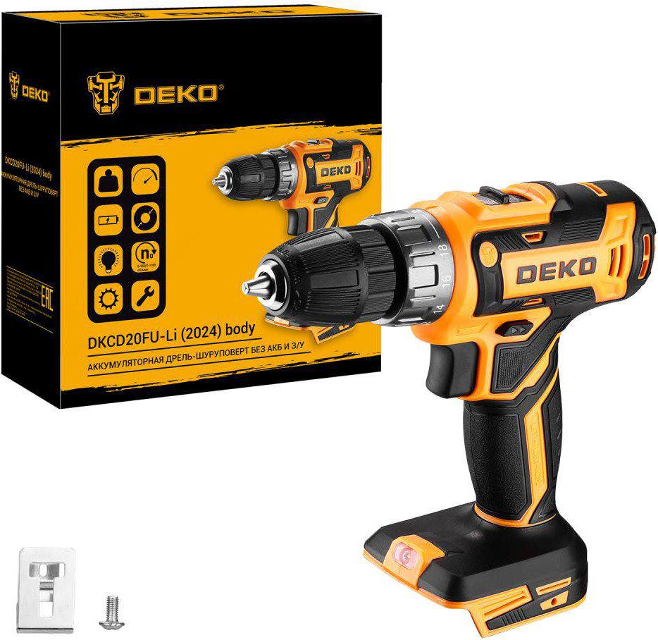 Дрель-шуруповерт Deko DKCD20FU-Li 2024 063-4454 (без АКБ)