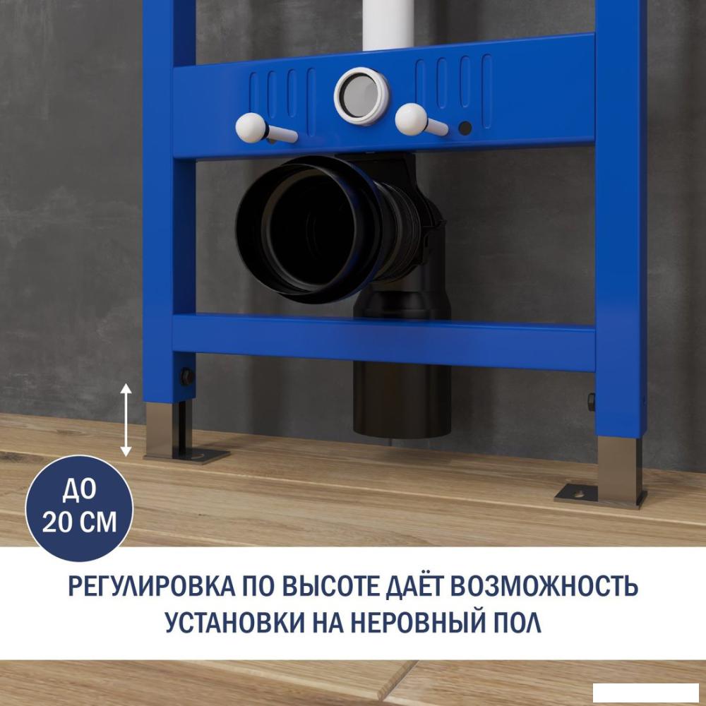 Унитаз подвесной Lauter Longer 2110822 с кнопкой 219703J (прямоугольная, сатин)