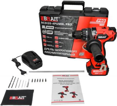 Шуруповерты, гайковерты, электроотвертки Brait BCDI20-4PUMBL PRO (с 1-м АКБ, кейс)