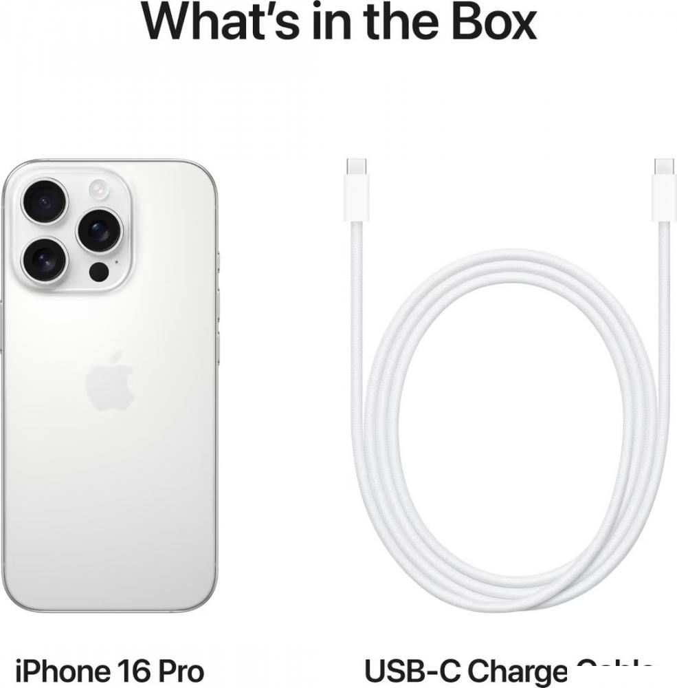 Смартфон Apple iPhone 16 Pro 128GB (белый титан)
