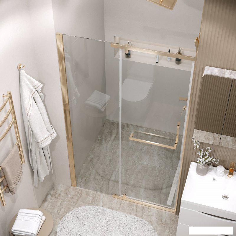 Душевые кабины Grossman Pragma 100x195 100.K33.03.100.32.00 (золото сатин/стекло прозрачное)