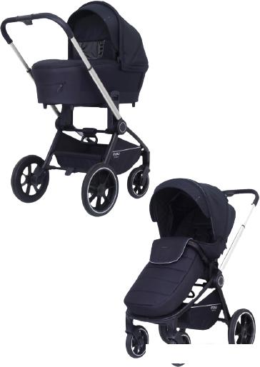 Детские коляски и аксессуары Rant MOWbaby Zoom PU (2 в 1, silver black)