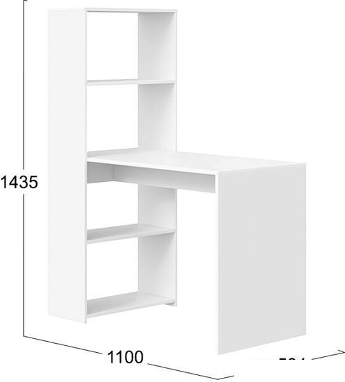 Письменные и компьютерные столы Трия Тип 12 (белый ясень)