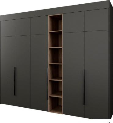 Шкаф распашной Рэйгрупп Рэй S262-В14-3-WKW В14-3 (дуб веллингтон/кобальт)