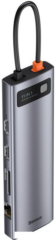 Док-станция Baseus Metal Gleam Series 11-in-1 Multifunctional HUB Type-C Hub Docking Station CAHUB-CT0G
