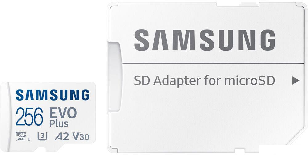 Карта памяти Samsung EVO Plus 2021 microSDXC 256GB (с адаптером)