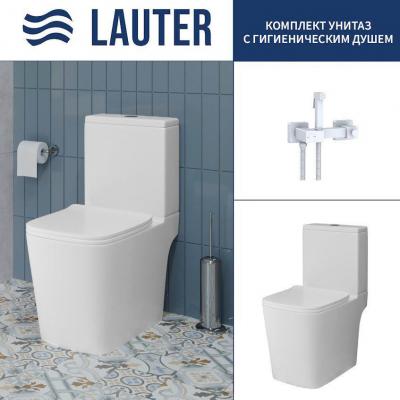 Унитазы Lauter W09 S-TRAP 21900004 + гигиенический душ Glow 21LT0223MW (вертикальный выпуск)