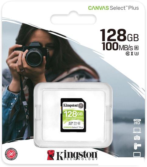 Карта памяти Kingston Canvas Select Plus SDXC 128GB Карта памяти Kingston Canvas Select Plus SDXC 128GB
