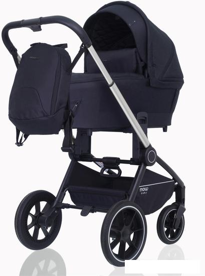 Детские коляски и аксессуары Rant MOWbaby Zoom PU (2 в 1, silver black)
