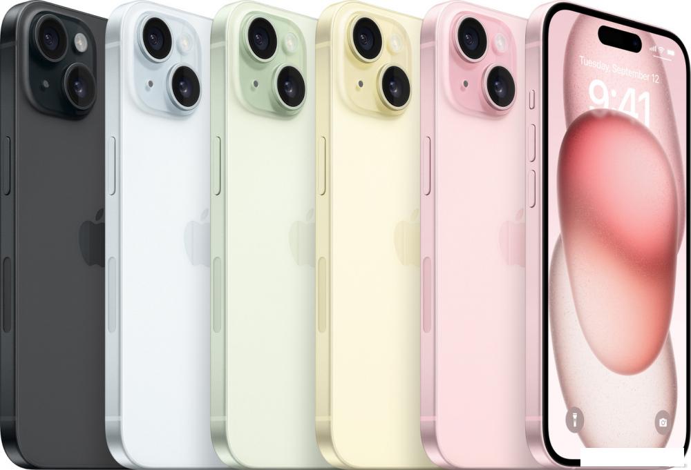Смартфон Apple iPhone 15 128GB (голубой)