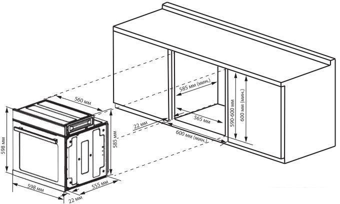 Электрический духовой шкаф ZUGEL ZOE602X