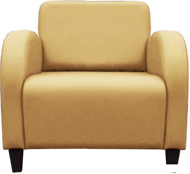 Интерьерное кресло Brioli Карл (экокожа, L4 кремовый/темные ножки)