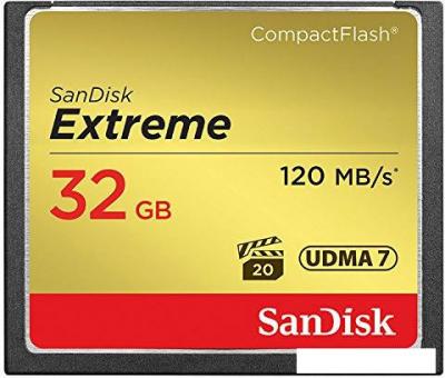 Карта памяти SanDisk Extreme CompactFlash 32GB [SDCFXSB-032G-G46]
