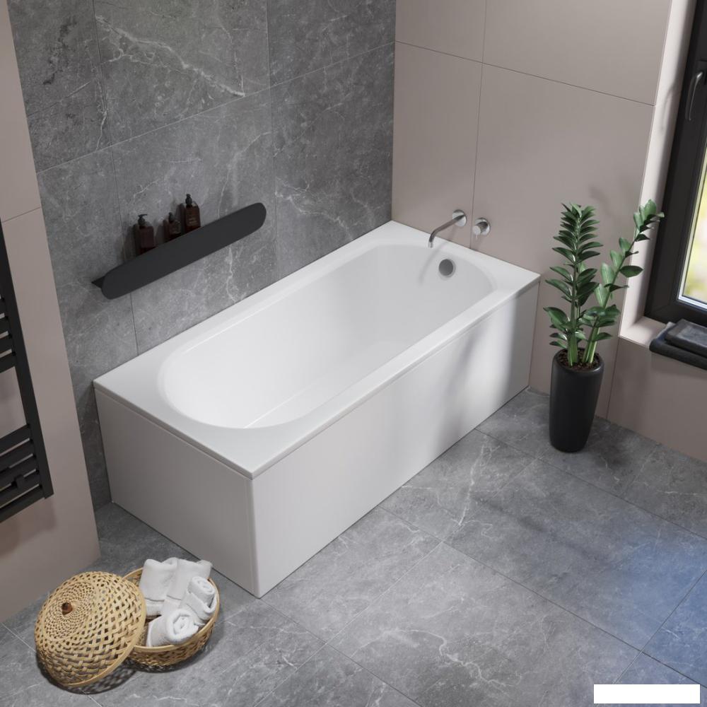 Ванна Lauter Haven 150 /21202005 (с каркасом, лицевым экраном белого цвета и сифоном 21Y11020 хром)