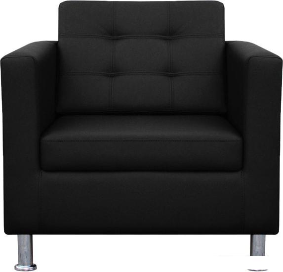 Кресла Brioli Дилли клетка (экокожа, L22 черный)