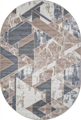 Ковры и ковровые дорожки Merinos Sierra F354-OVAL-BEIGE-BLUE (1.5х1.9)