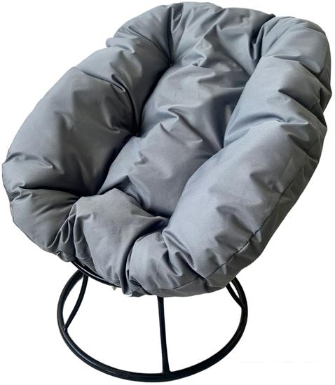 Садовая мебель M-Group Пончик 12310409 без ротанга (черный/серая подушка)