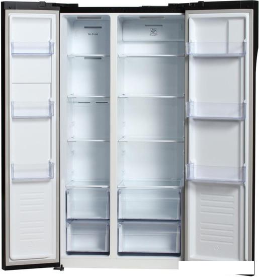 Холодильник side by side Hyundai CS5003F (черное стекло)