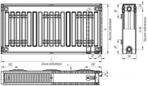 Радиаторы отопления Лидея ЛК 20-311 300x1100