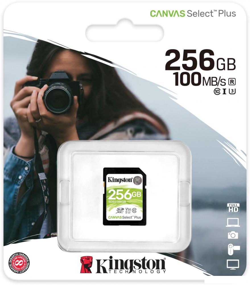 Карта памяти Kingston Canvas Select Plus SDXC 256GB Карта памяти Kingston Canvas Select Plus SDXC 256GB