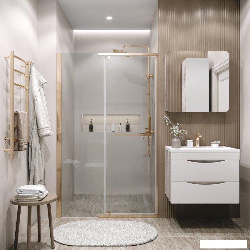 Душевые кабины Grossman Pragma 100x195 100.K33.03.100.32.00 (золото сатин/стекло прозрачное)