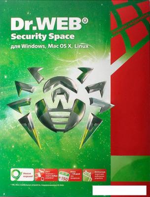 Система защиты от интернет-угроз Dr.Web Security Space (3 ПК, 1 год)