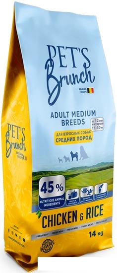 Корма для собак Pet's Brunch для взрослых собак средних пород 14 кг