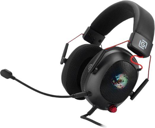 Наушники Оклик HS-L305G (черный/красный)