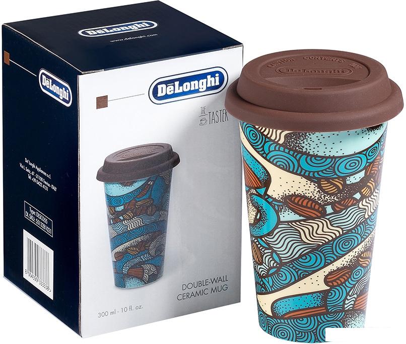 Многоразовый стакан DeLonghi DLSC055 0.3л (бирюзовый/коричневый)