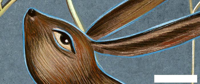 Обои ФабрикаФресок Зайцы в цветах Афреска 563270 (300x270)