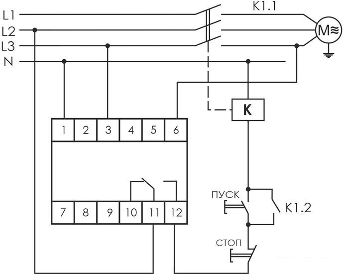 Реле защиты двигателя Евроавтоматика F&amp;F RKI EA05.003.001