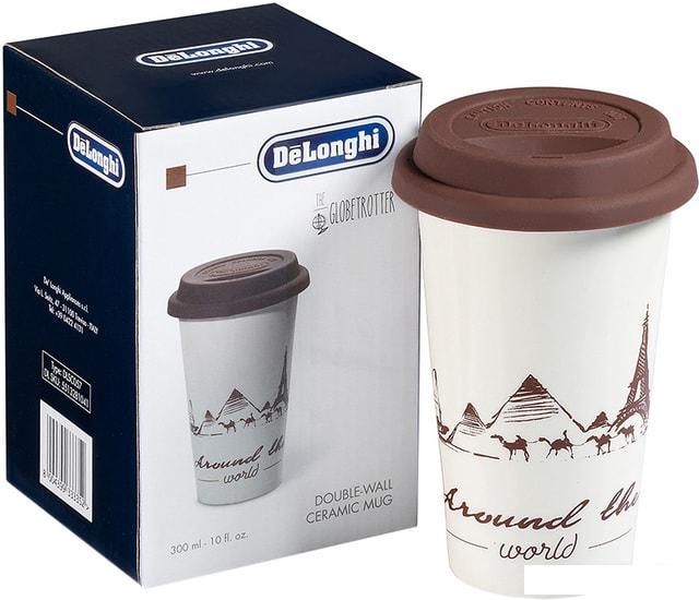 Многоразовый стакан DeLonghi DLSC057 0.3л (белый/коричневый)