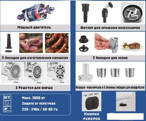 Мясорубка Renova MG200-R1WL