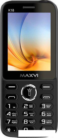 Кнопочный телефон Maxvi K18 (черный) Кнопочный телефон Maxvi K18 (черный)
