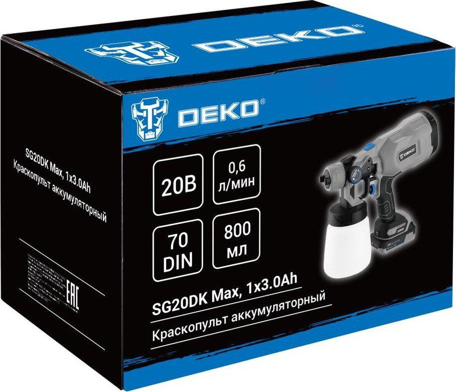 Краскораспылитель Deko SG20DK Max 083-1135 (с 1-им АКБ)