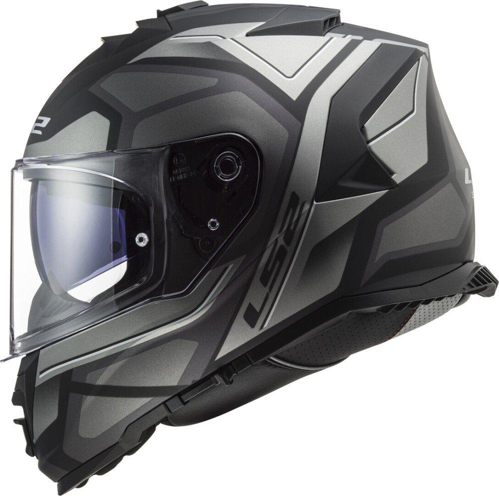 Мотошлем LS2 FF800 Storm Faster (XS, черно-серый матовый)