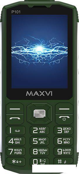 Кнопочный телефон Maxvi P101 (зеленый) Кнопочный телефон Maxvi P101 (зеленый)