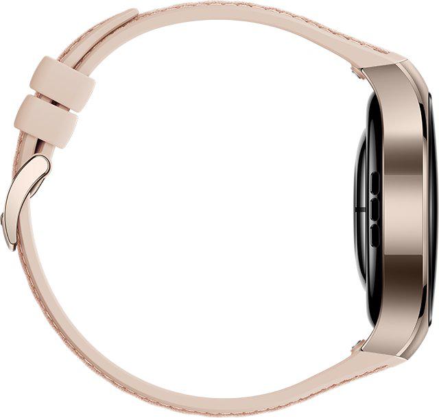 Умные часы Huawei Watch 5 42 мм (песочный, с бежевым силиконовым ремешком, международная версия)
