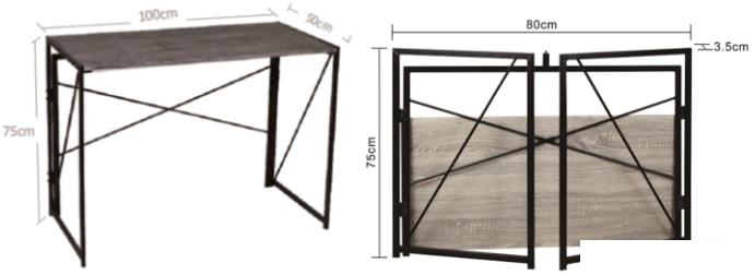 Письменные и компьютерные столы Brabix Loft CD-002 (дуб натуральный)