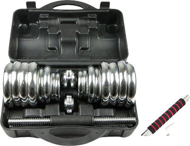 Гантели, гири, штанги Atlas Sport хромированных в чемодане 30 кг (2x15 кг)