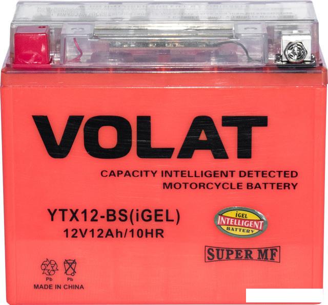 Мотоциклетный аккумулятор VOLAT YTX12-BS(iGEL) (12 А·ч)