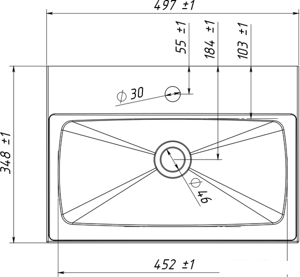 Умывальник Belux Порто ПО 500