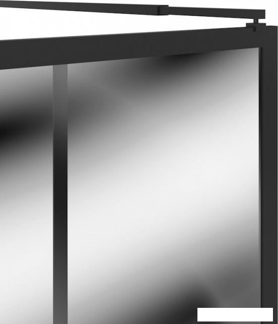 Шторки и карнизы для ванн и поддонов Teymi Helmi 90x200 T00301 (прозрачное стекло/черный матовый )