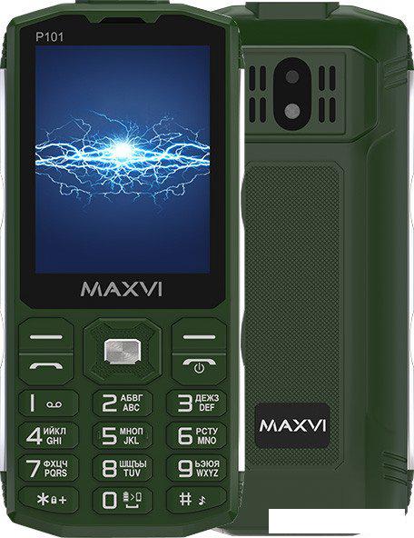 Кнопочный телефон Maxvi P101 (зеленый) Кнопочный телефон Maxvi P101 (зеленый)