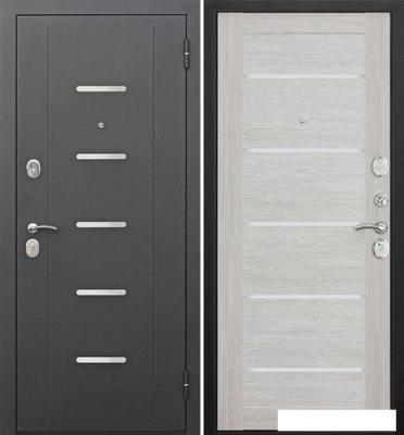 Металлическая дверь Garda Муар Царга Лазер 205x86 (лиственница, правый)